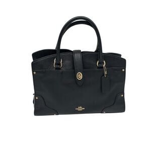 Coach Mercer Satchel Crossbody Strap Leather Handbag 37779 Black